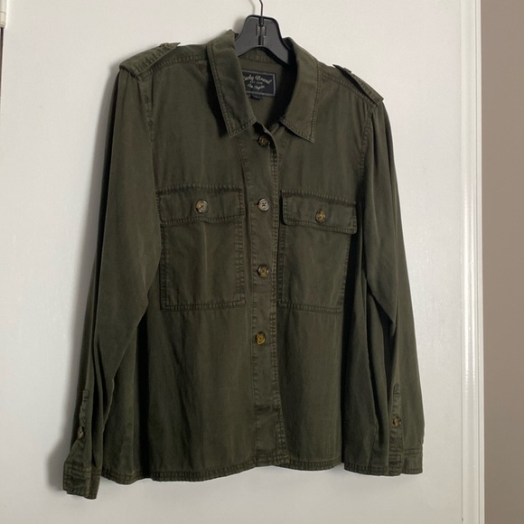 Lucky brand shacket, army green, size L - Picture 1 of 10